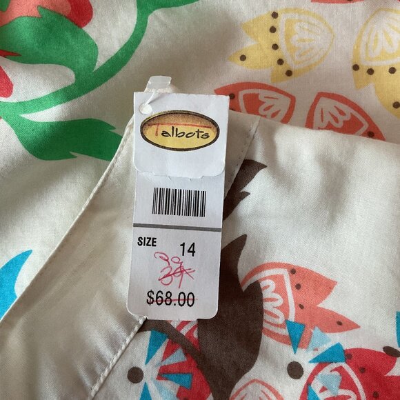 NWT VTG Talbots Misses 14 Mod Floral Skirt - Picture 4 of 4